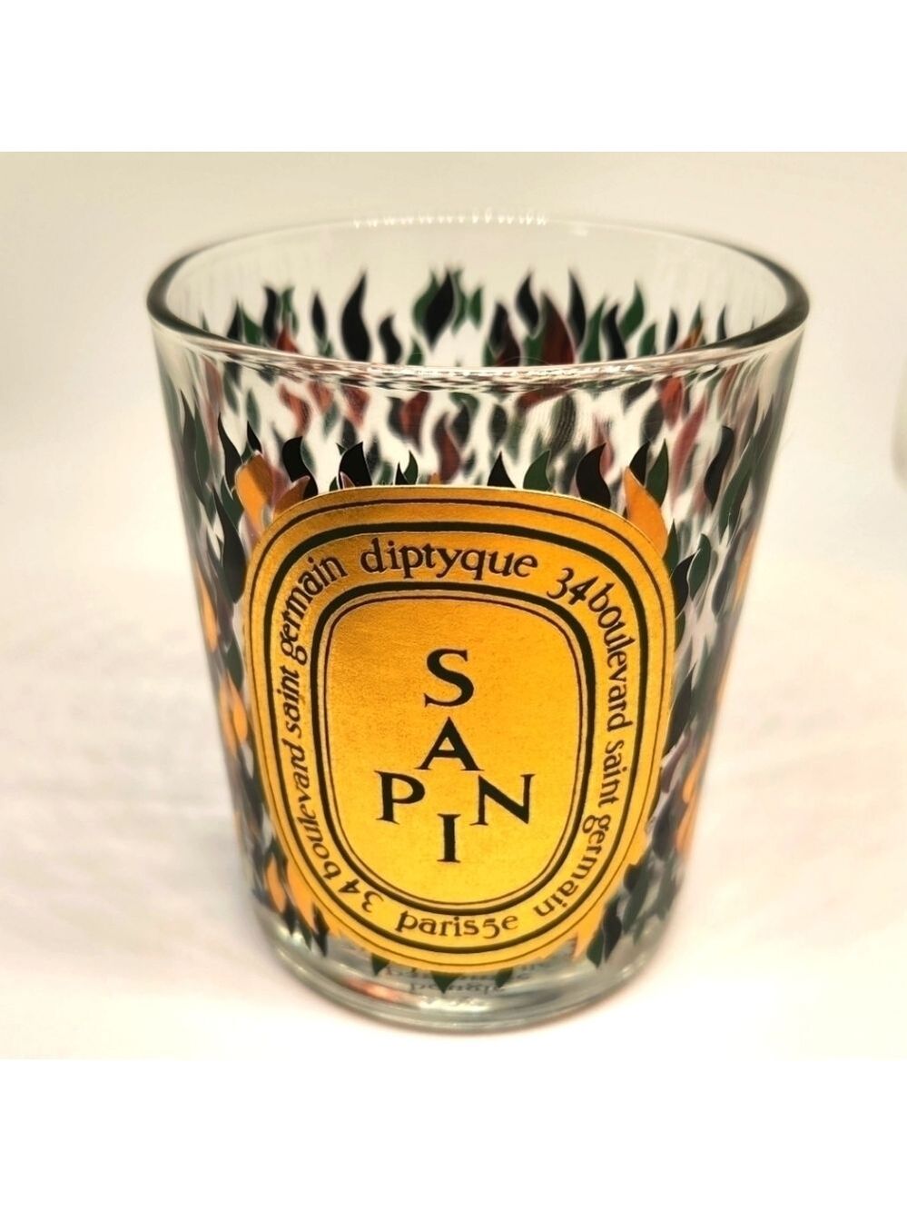 Empty Diptyque Sapin 2023 Christmas Holiday candle holder and box